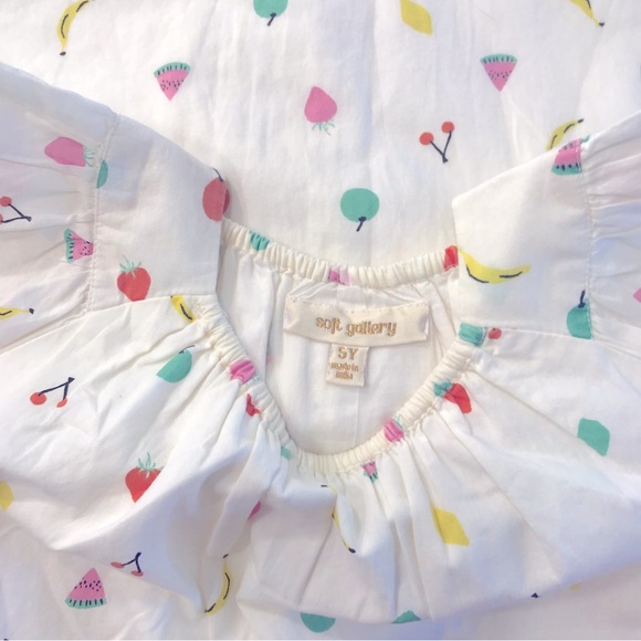 🆕 Soft Gallery Organic Fruit Pint Peasant Dress - Picture 2 of 3